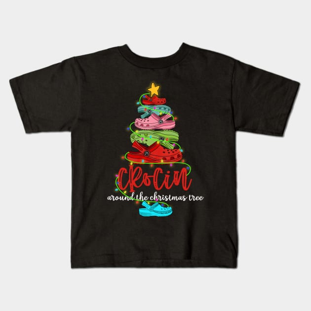 Crocin around the christmas tree Funny Christmas 2020 Gift Kids T-Shirt by Foatui